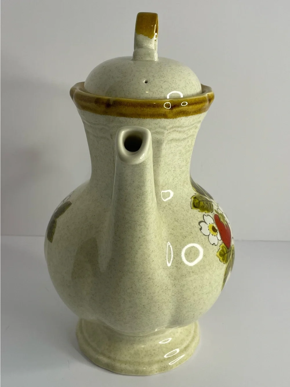 Vintage Mikasa Strawberry Festival Coffee Pot with Lid EB 801